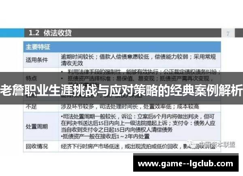 老詹职业生涯挑战与应对策略的经典案例解析